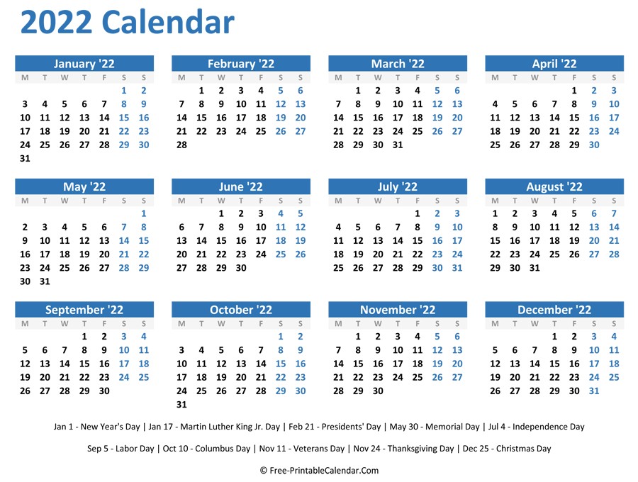calendar for year 2022 canada time and date