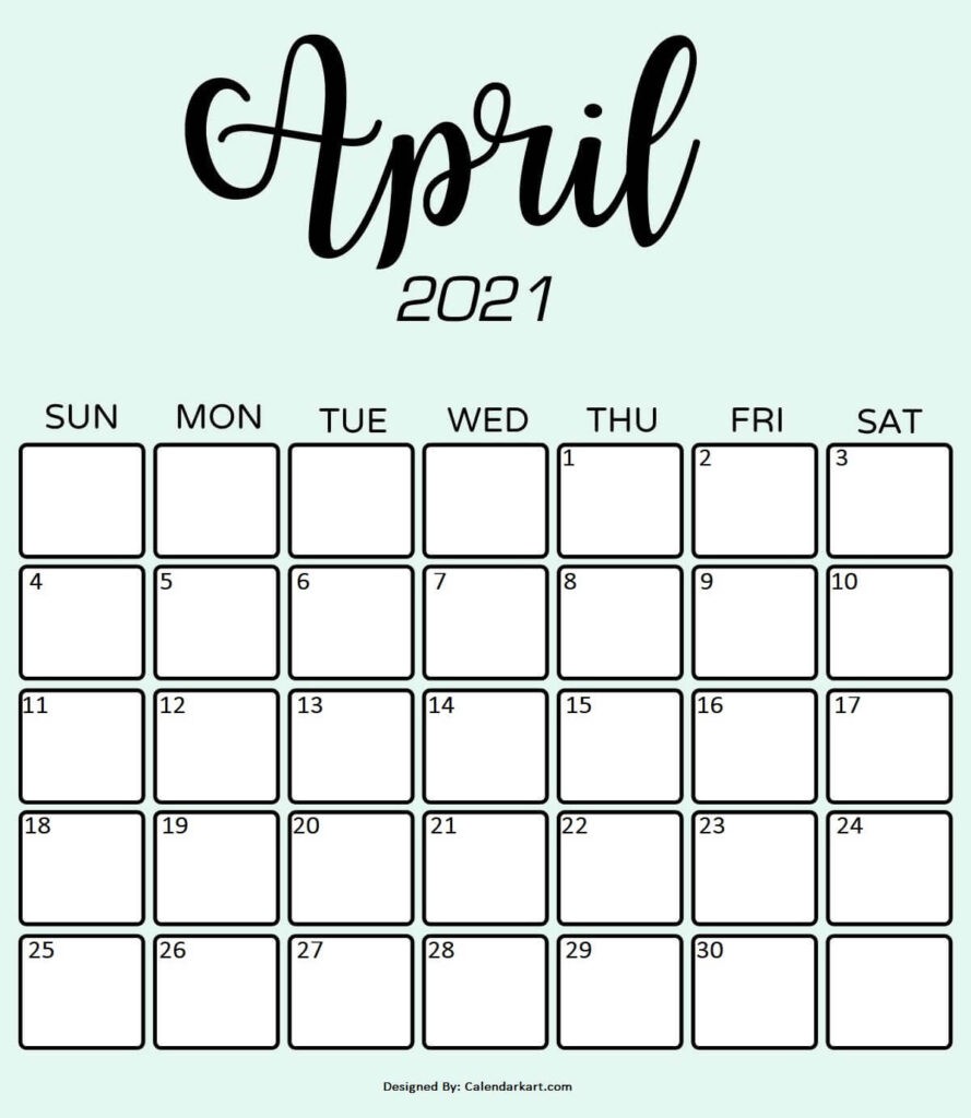 Printable Apr 2021 Calendar Free &amp; Cute Printable April 2021 Calendar All Elegant