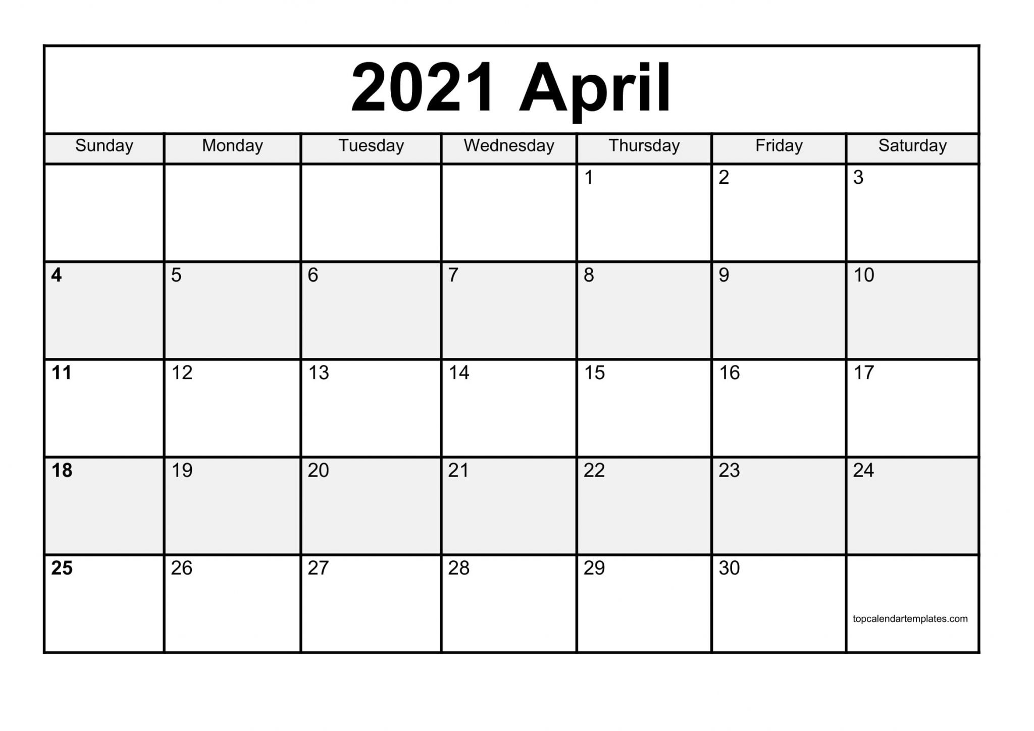 april 2020 printable calendar