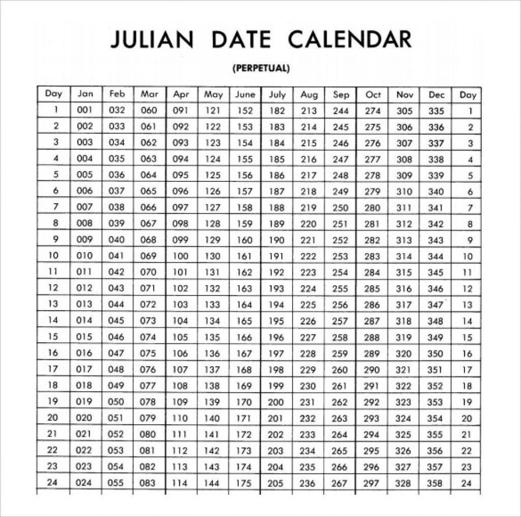 2020 calendar with julian dates printable