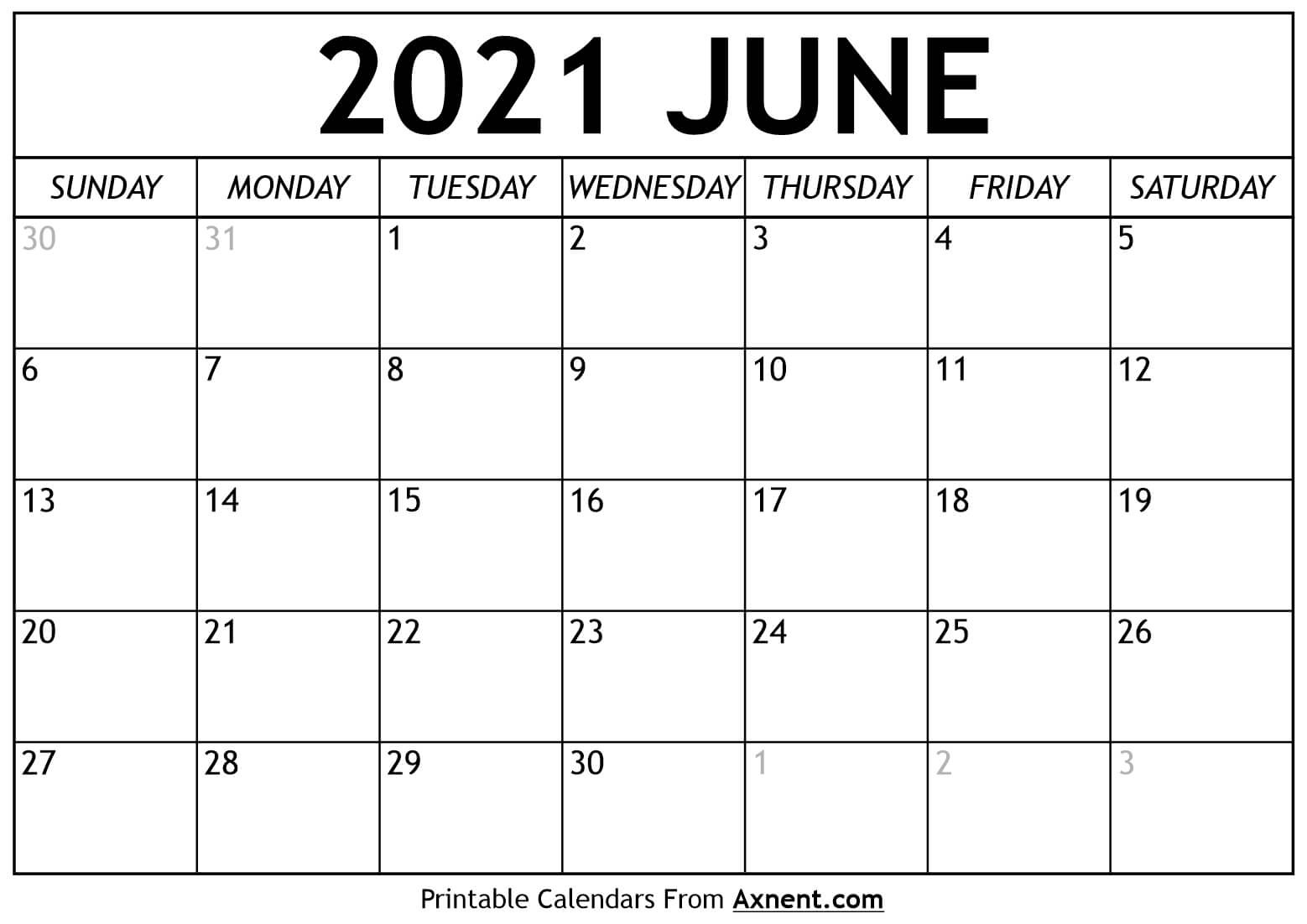 june 2021 calendar