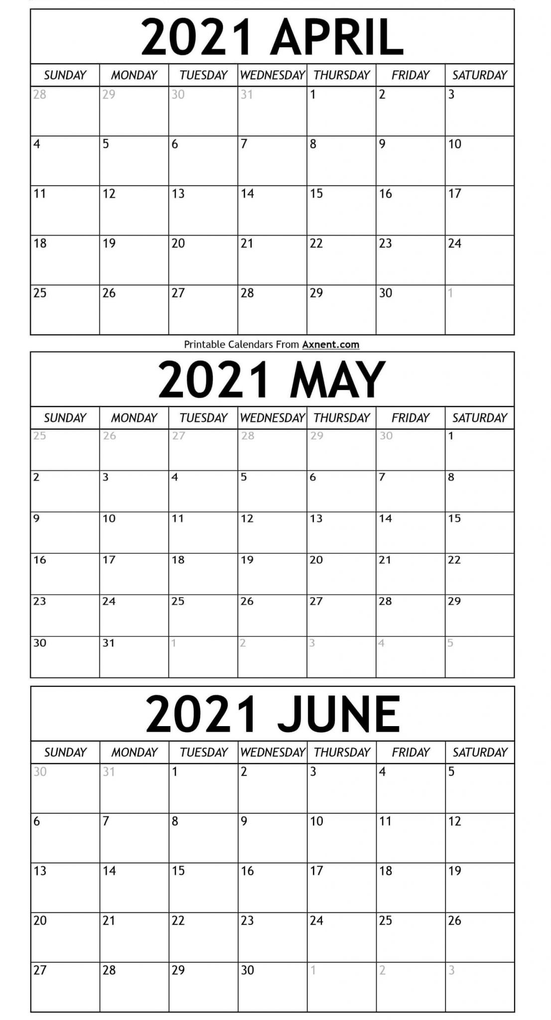 april to june calendar 2021