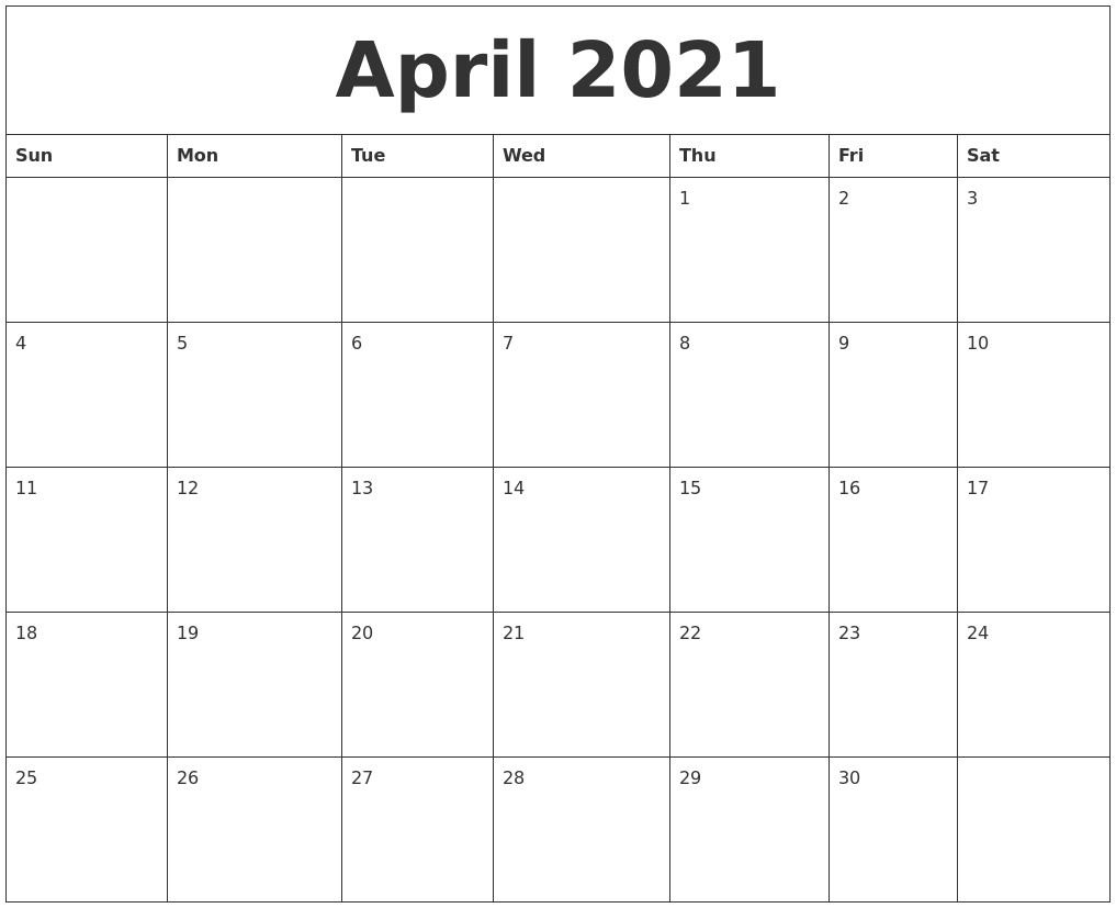may 2021 blank calendar