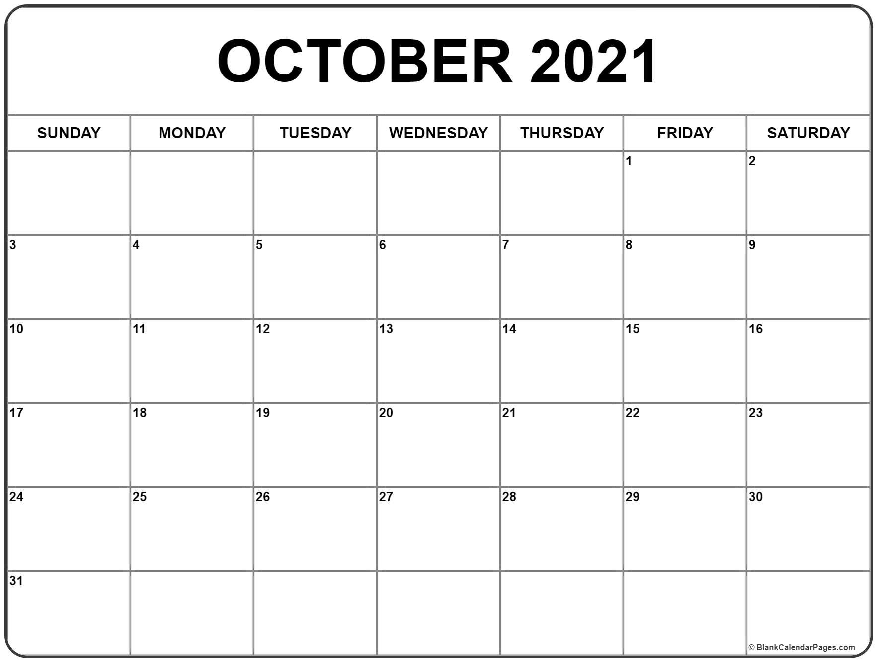 CAL=October 2021 calendar