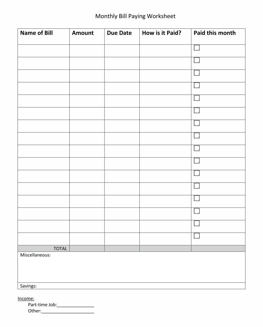 post printable monthly bill payment schedule