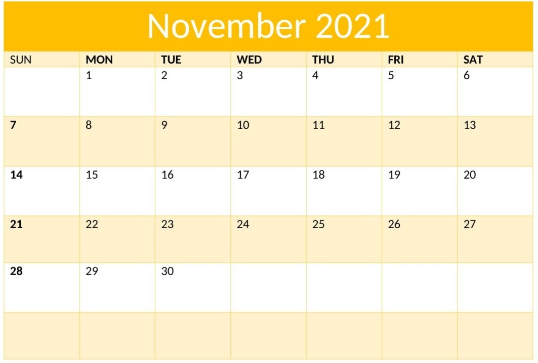 November Calendar 2021 PDF