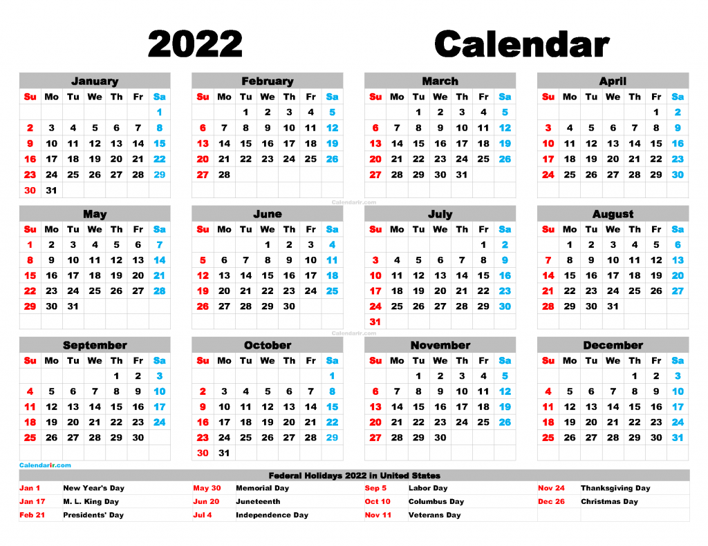 2025 Printable Calendar By Month With Holidays Printable Free